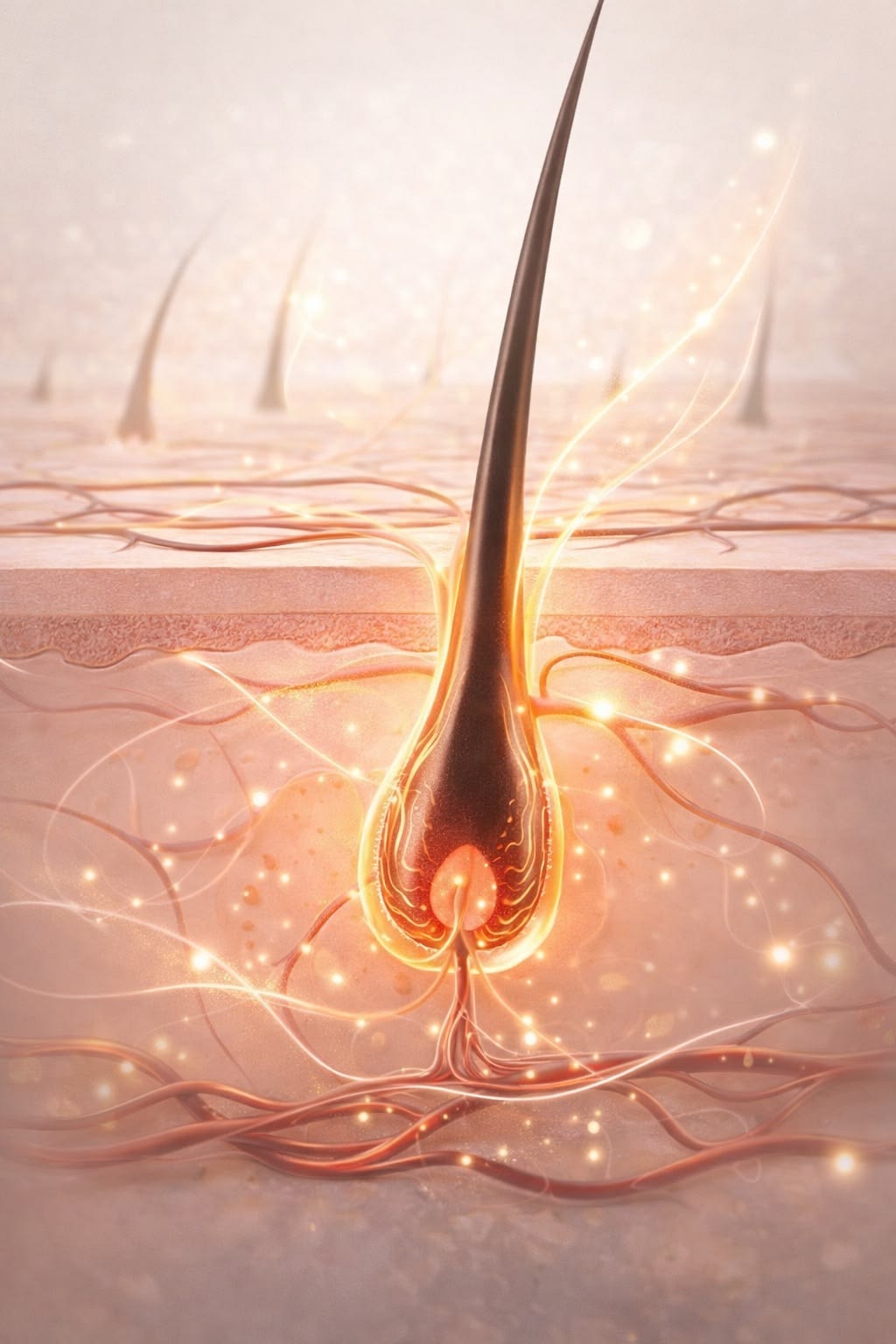 Smooth modern clean skin surface visual blueprint